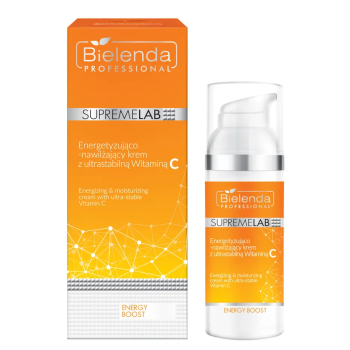 BIELENDA PROFESSIONAL Supremelab Energy Boost Energetyzująco-nawilżający krem z ultrastabilną Witaminą C 50ml Efekt